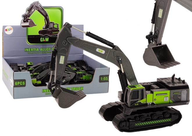 Metal Excavator with Green and Black Details