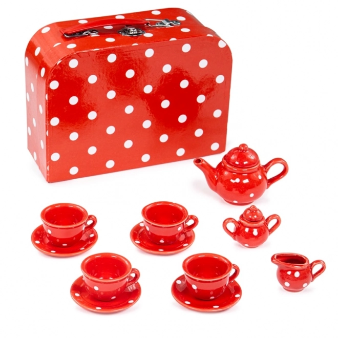 Red Polka Dot Tea Set