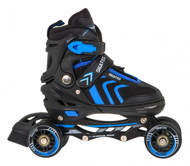 4-in-1 Skates Rollerblades Ice Skates for Kids Size 34-38 Blue