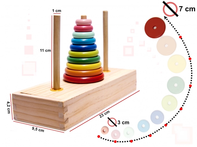 Wooden Tower Pyramid Stacker