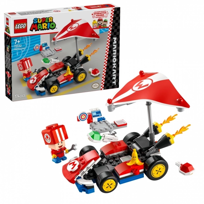 lego super mario kart with toad