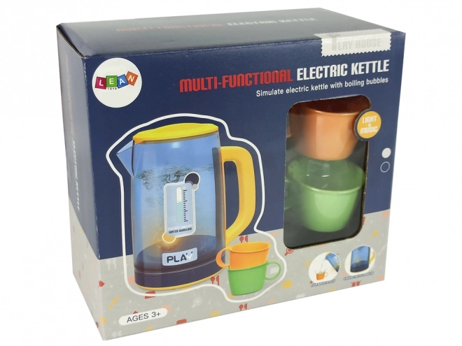 Electric Blue Toy Kettle with Sound and Light Effects