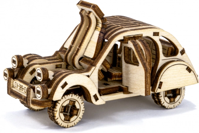 Wooden 3D Rally Car Model