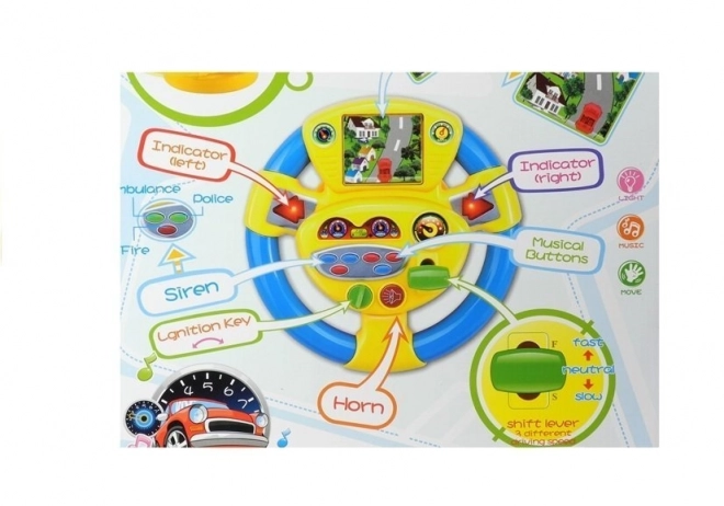 Interactive Steering Wheel for Toddlers with Sounds