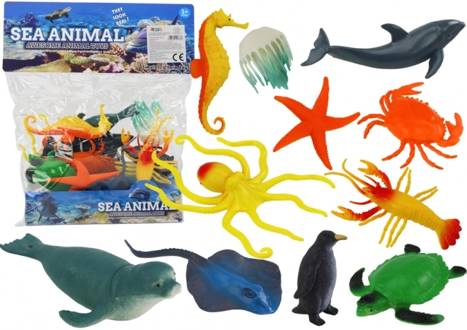 Set of Sea Animal Figures for Kids