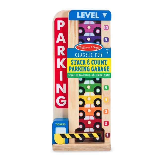 Wooden Parking Tower Playset with Cars