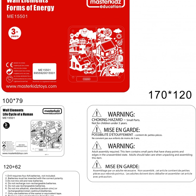 Tabellone educativo per energie rinnovabili e non rinnovabili Masterkidz Montessori