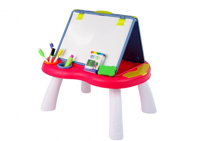 2-in-1 Chalk and Marker Table with Games