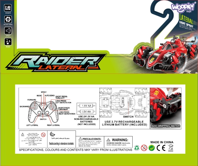 Remote Controlled Stunt Car RAIDER with Smoke Effect