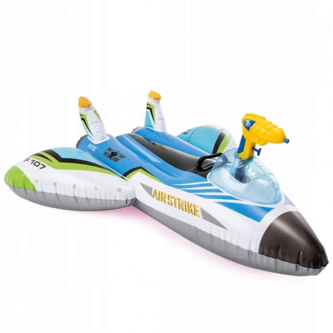 Inflatable airplane with water cannon, green INTEX 57536