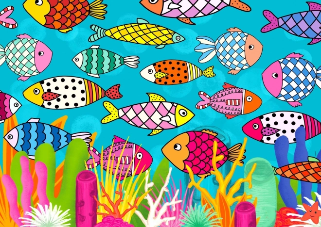 Enjoy fish pattern puzzle 1000 pieces