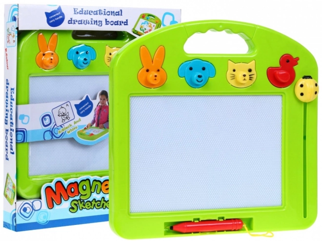 Magic Drawing Board For Kids With 4 Colors & Animal Stamps