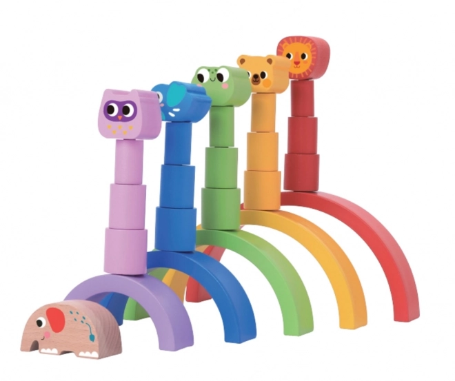 Colorful Animal Balancing Wooden Puzzle