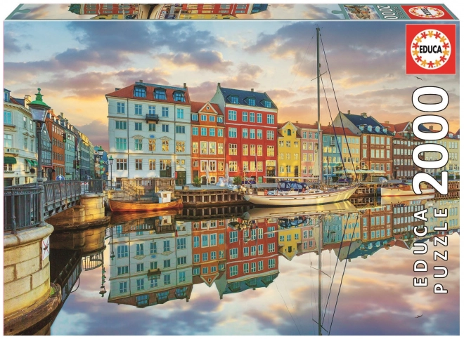 Sunset in Copenhagen Harbor Puzzle 2000 Pieces