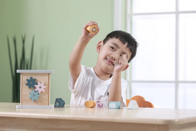 Wooden Puzzle with Gears