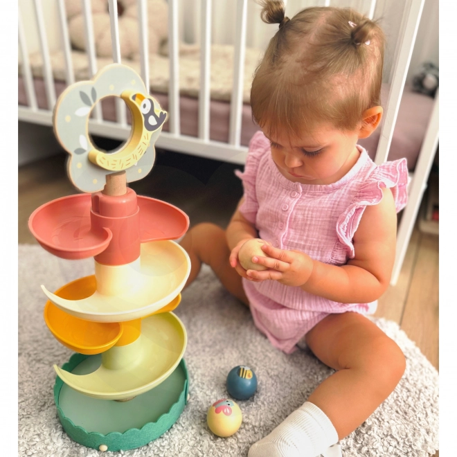 Wooden Ball Run Set for Toddlers - WOOPIE GREEN