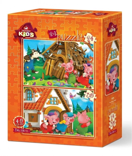 Art Puzzle Three Little Pigs Jigsaw Set