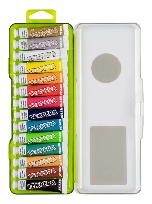 Tempera Paint Set with 12 Colors Plus Silver and Gold