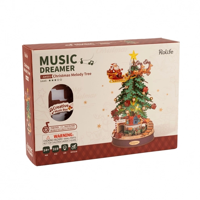 3D Wooden Musical Christmas Tree Puzzle