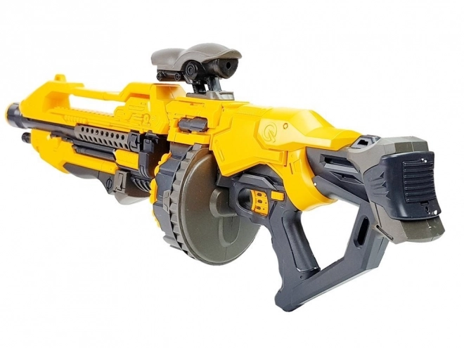 Children's Electric Foam Gun with Rotating Magazine - Yellow