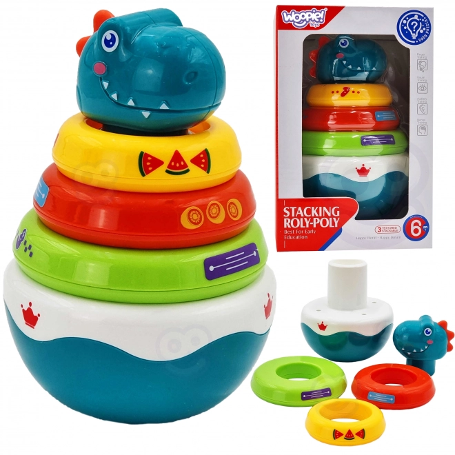 Woopie Infant Sensory Toy Dino Stack