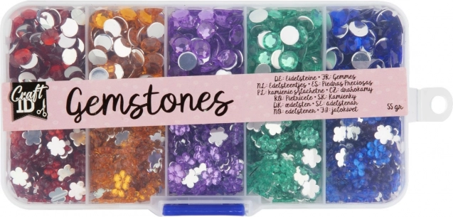 Set of Colorful Decorative Gemstones