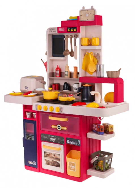 interactive kitchen playset with lights, sound, and water features