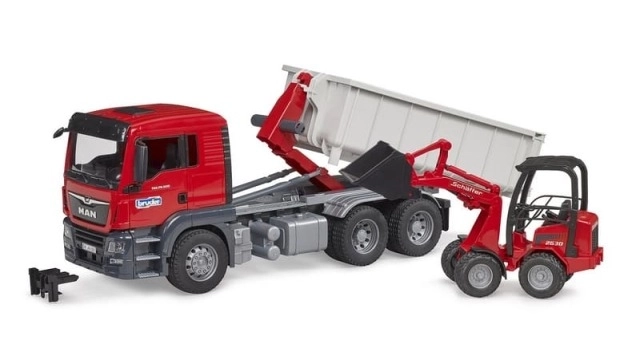 Bruder MAN TGS Truck with Container and Schäffer Loader