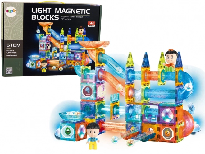 Illuminated Magnetic Ball Slide with 142 Pieces