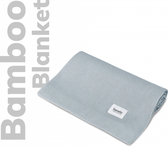 Soft Bamboo Blanket Blue – Grey