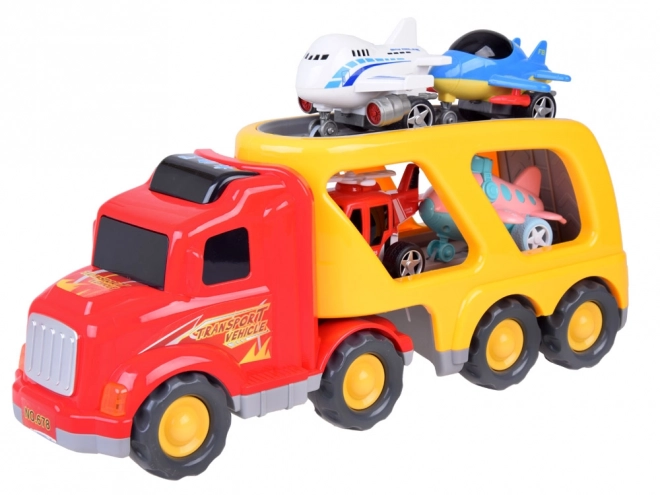 Large Car Transporter with Aircraft and Sounds