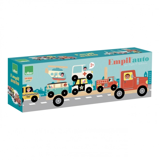 Wooden Toy Truck with Vehicles