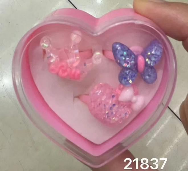 Glitter Rings Set 3 pcs