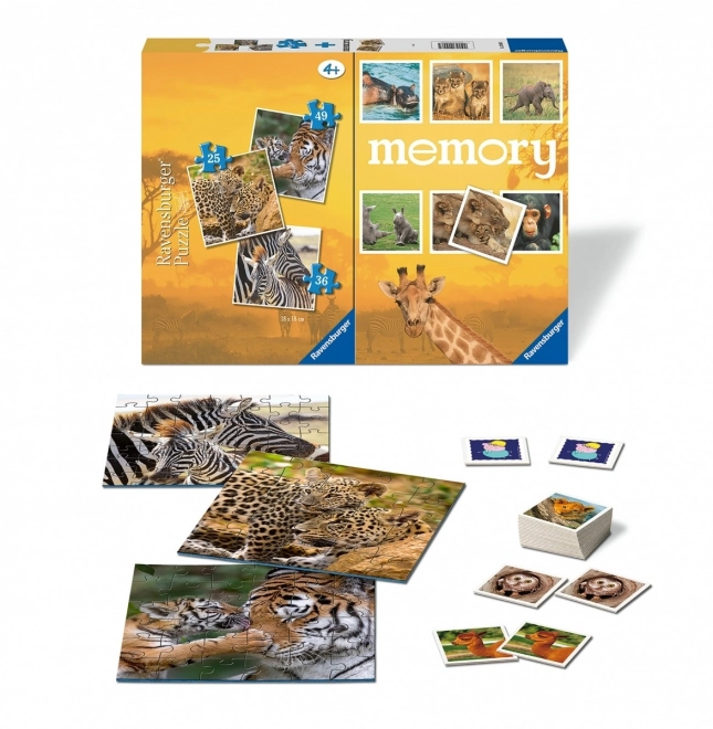 Ravensburger Wild Animals Puzzle and Memory Game