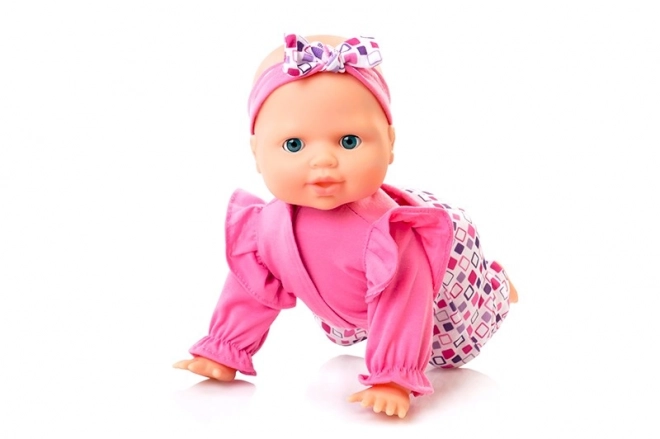 Krabbelnde Babypuppe Natalia 32 cm Rosa