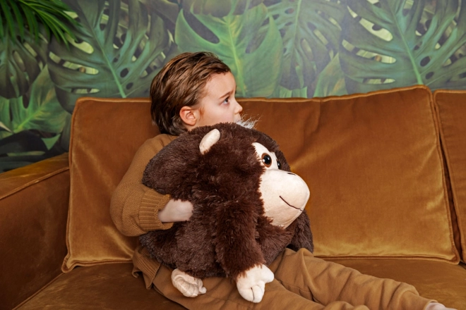 Cozy warm gorilla plush pillow 3-in-1