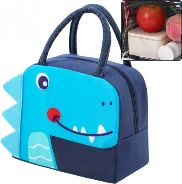Thermal Insulated Lunch Bag Dino Blue 23cm