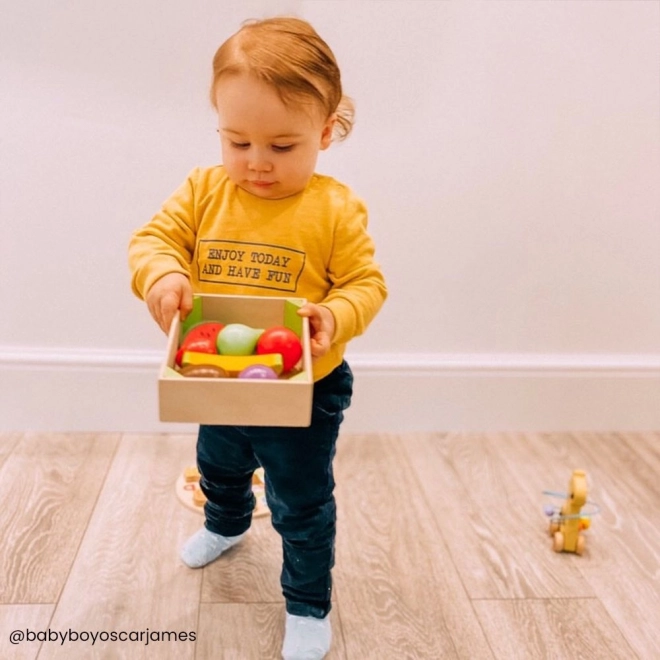 Wooden Fruit Crate for Kids by Bigjigs Toys