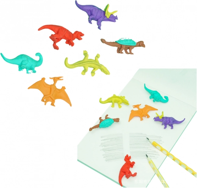 Sada gumiček na gumování Dinozaury 6ks