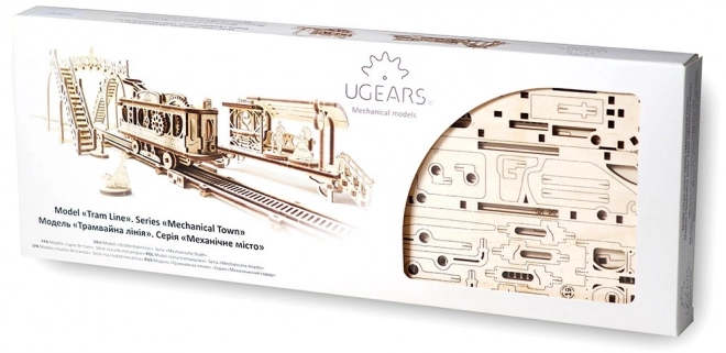 Ugears Mechanical Town Tram Line Puzzle