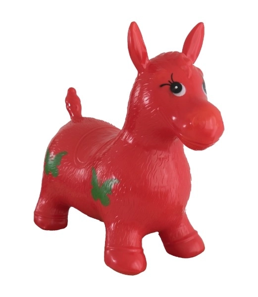 Red Inflatable Bouncing Horse Toy