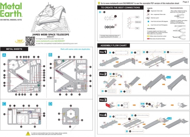 James Webb Telescope Metal Model Kit