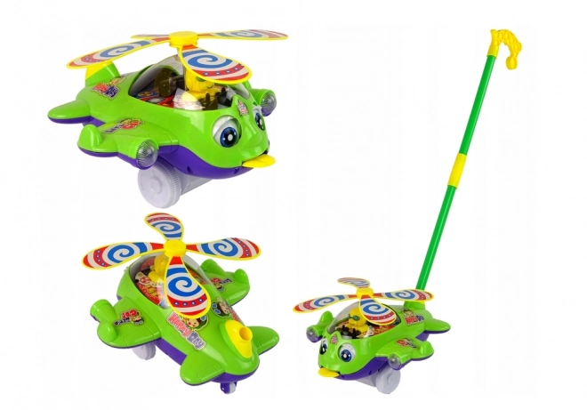 Push Airplane Toy with Bell