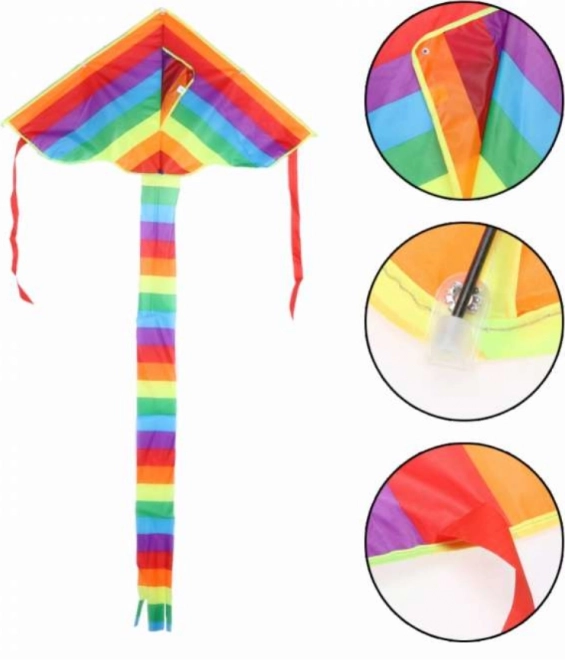 Large colorful rainbow kite for children