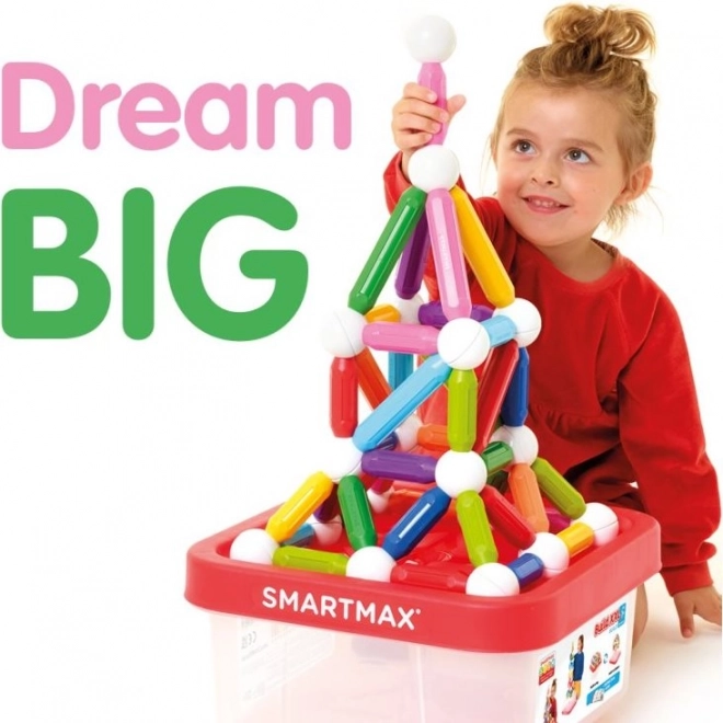 SmartMax Magnetic Construction Set - Large Container with 70 Pieces