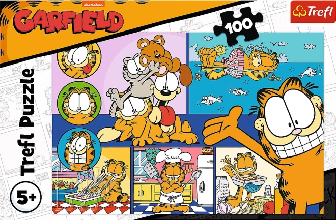 Trefl puzzle lenivý Garfield 100 dielikov