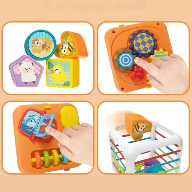 Edukativná kocka Woopie Sorter 4v1 tvary 18m+