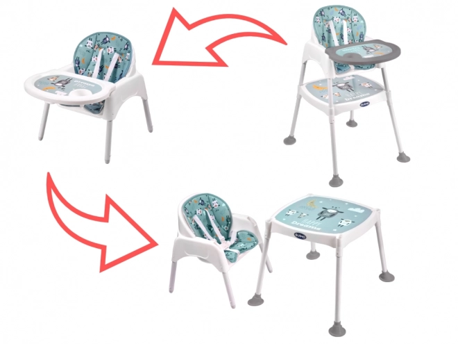 3-in-1 Green High Chair