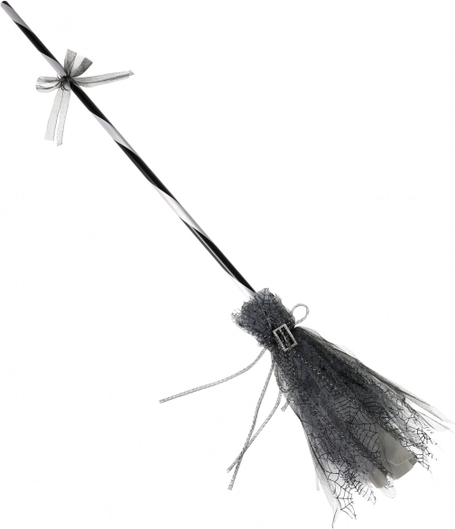 Witch's broom 105 cm black‑gray