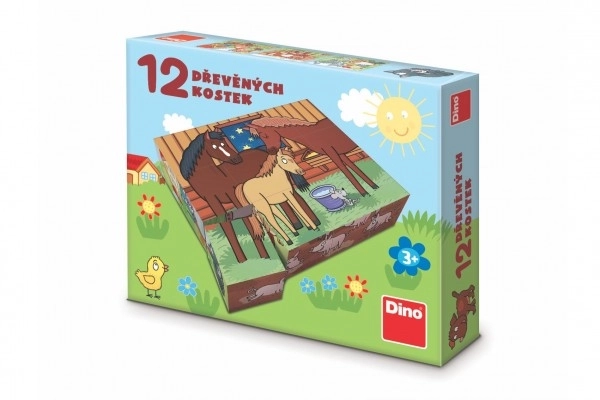 Farm Animals Wooden Blocks Set